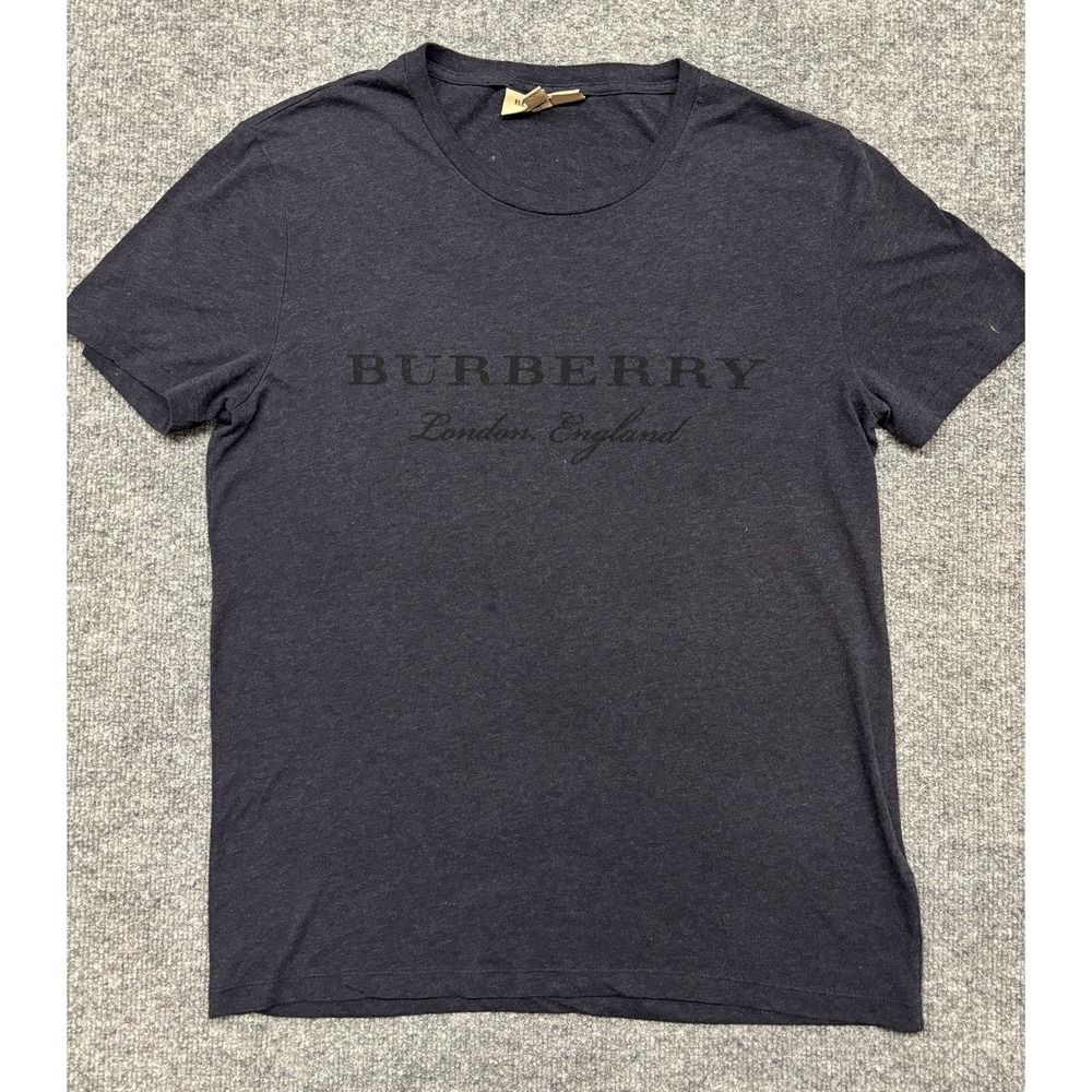 Burberry London England Mens Logo T-Shirt Charcoal Gray Heather Size M